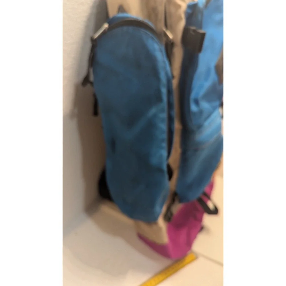 Vintage Kelty  Snipe Backpack Blue Pink Hiking Daypack 90s Korea